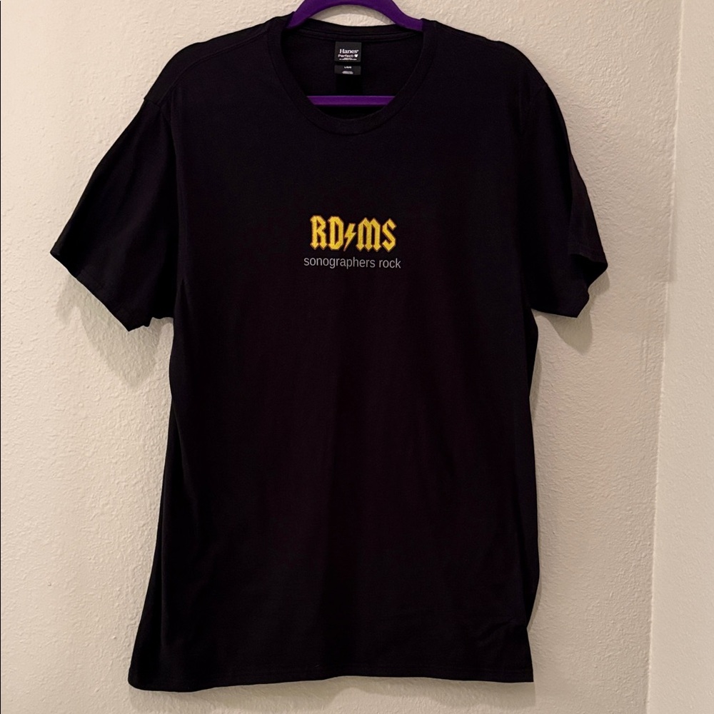 RDMS Sonographers Rock Fun Ultrasound Tee … size Large